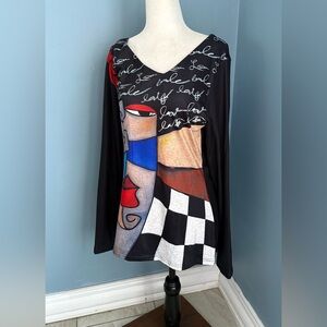Colorful Abstract Women's Tunic Top